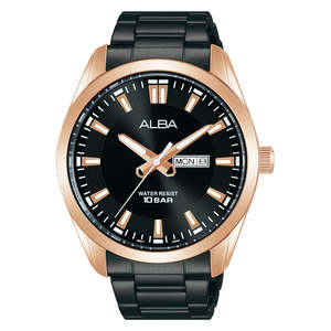 Alba: Alba AJ6132X1 Black and Rose Tone Men's Watch