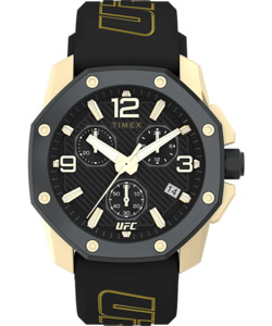 Timex X Ufc: Timex x UFC Icon Chronograph Black Dial / Black Silicone TW2V58500