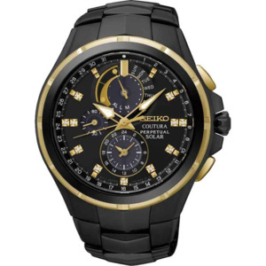 Cotura: SSC573P Seiko Solar Perpetual Chronograph Diamond Watch