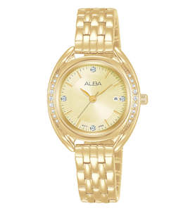 Alba: Alba AH7Y80X1 Fusion Women's Gold Stainless Steel Dress Watch