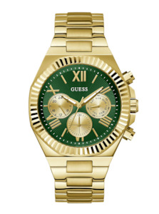 Guess Watches: Guess GW0703G2 Gold Equity Green Link Watch