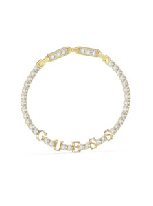 Guess Jewellery: Guess Gold Arm Party Logo Tennis Bracelet JUBB04 218JW YG T/U