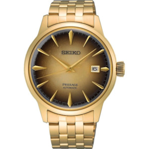 Seiko: SRPK48J1 SEIKO Presage Cocktail Time Gold Watch