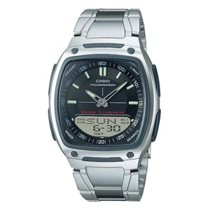 Casio: Casio AW-81D-1A Silver Stainless Steel Analog Digital Dial Men’s Watch