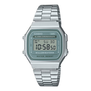 Casio Digital Vintage Urban Green Face Watch A168WA-3A