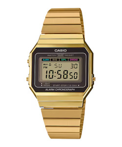 Casio: Casio Vintage Gold Digital Watch - A700WG-9A