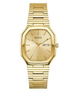 Guess Watches: GUESS Gold Tone Date Watch GW0978G2