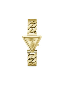 Guess Watches: Guess Ladies Fame Triangle Case Gold Case & Band – GW0859L2