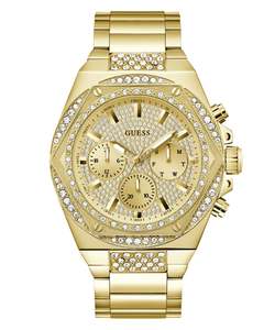 Guess Watches: GW0899G2 GUESS Men's Gold Tone Multi-Function Watch