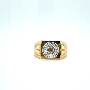 Jewellery: 9ct Gold Circular CZ Cluster Ring