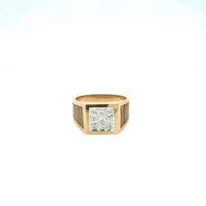 9ct Gold Starburst Diamond Cluster Ring