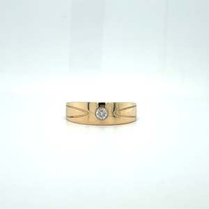 10ct Gold Diamond Accent Band