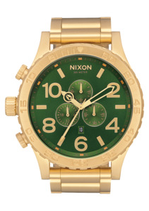 Nixon 51-30 Chrono Gold & Green Sunray Blue Analog Watch