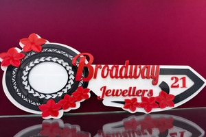 Custom 21st Birthday Key with Stand – Pacifica Patterns & Flowers