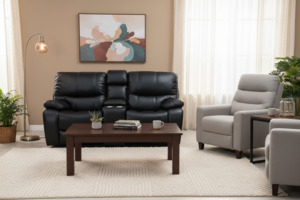 Bergen Manual Recliner 2 Seater with Console