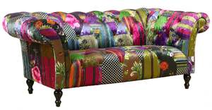 Sofas Lounge Suites: Patchwork 2 Seater Sofa
