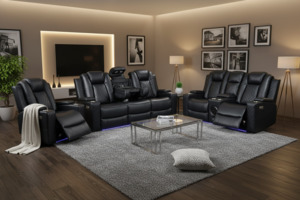 Monroe Dual Motor Recliner Lounge Suite