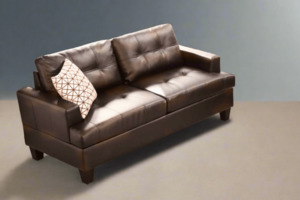 Sofas Lounge Suites: Knollwood 2 Seater Faux Leather Sofa - Brown