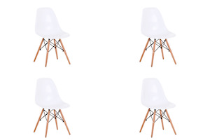 Dining Table: Echo Chair Set of 4-White