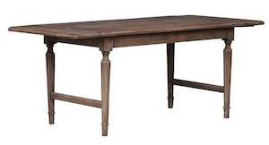 Dining Table 1: Old Elm French Extension Dining Table