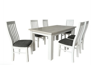 Ashland Dining Suite 6 Seater - Grey