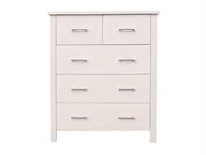 Tallboy: Tina Tallboy 5 Drawer White
