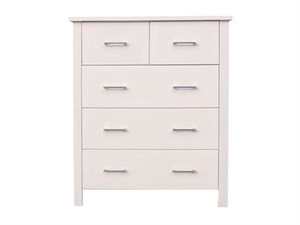 Tallboy: Tina Tallboy 5 Drawer White