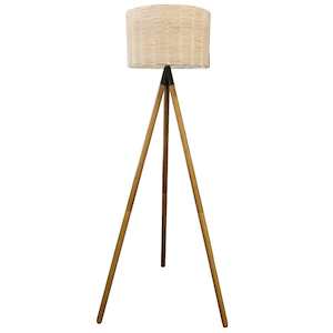 Rattan Floor Lamp on Tripod