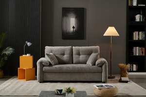 Sofabed: Rome 2 Seater Roll Out Sofa bed - Silver