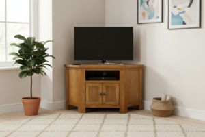 Tv Unit: Oak Corner TV Unit