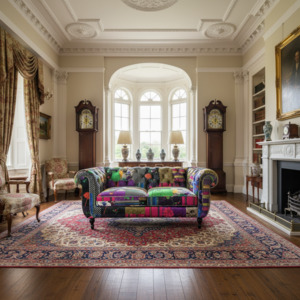 Patchwork Sofa Chairs: Chesterfield Patchwork 2 Seater Sofa