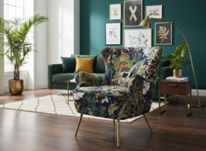 Patchwork Sofa Chairs: Patchwork Armchair - Forest Green