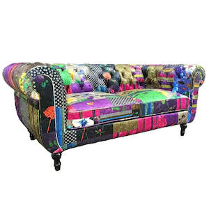 Chesterfield Patchwork 2 Seater Sofa