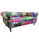 Chesterfield Patchwork 2 Seater Sofa