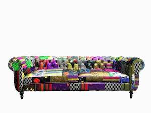 Patchwork Sofa Chairs: Chesterfield Patchwork 3 Seater Sofa