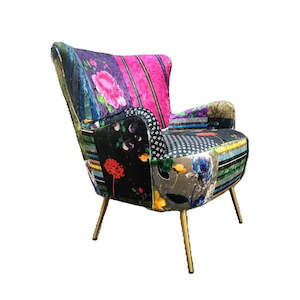 Patchwork Armchair - Pink/Multi