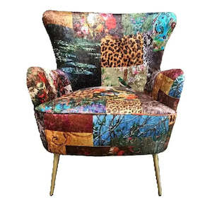 Patchwork Sofa Chairs: Patchwork Armchair - Leopard