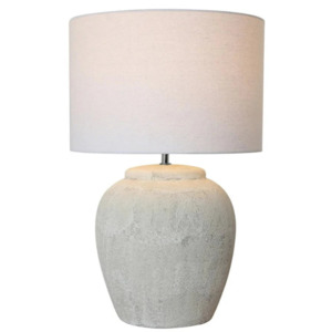 Lighting: Beige Ceramic Table Lamp