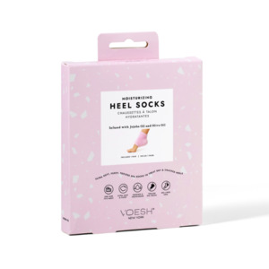 Voesh: VOESH Moisturizing Heel Socks – Pink