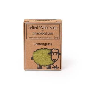 Bruntwood Lane Felted Wool Soap: Lemongrass Felted Wool Soap