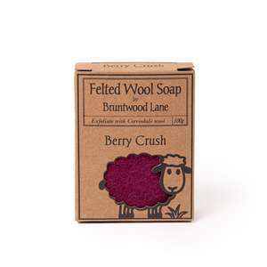 Bruntwood Lane Felted Wool Soap: Berry Crush Felted Wool Soap