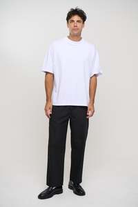 Mens Pants: Cal Straight Cotton Pant Black