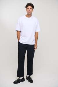 Elastic Waist Casual Pant Black