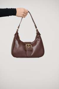 Womens Bags And Shoes: Millie Scoop Shoulder Bag Chocolate/Gold