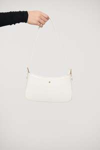 Lilu Shoulder Bag White Croc/Gold