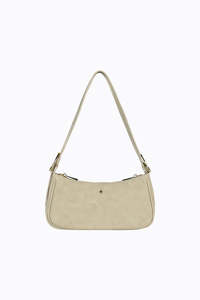 Womens Bags And Shoes: Jesabel Shoulder Bag Beige Suede/Gold