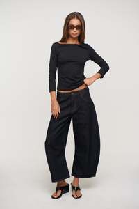 Womens Denim: Horseshoe Cropped Jean Indigo