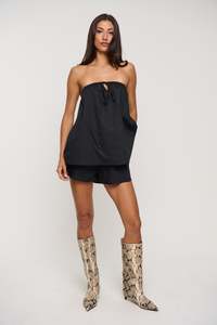 Womens Shorts: Zuri Strapless Set Black