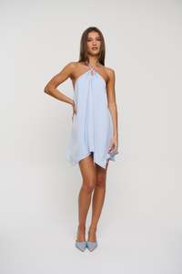 Womens Dresses: Modessa Mini Dress Baby Blue