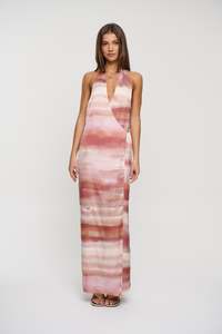 Atlanna Wrap Maxi Dress Shell Print
